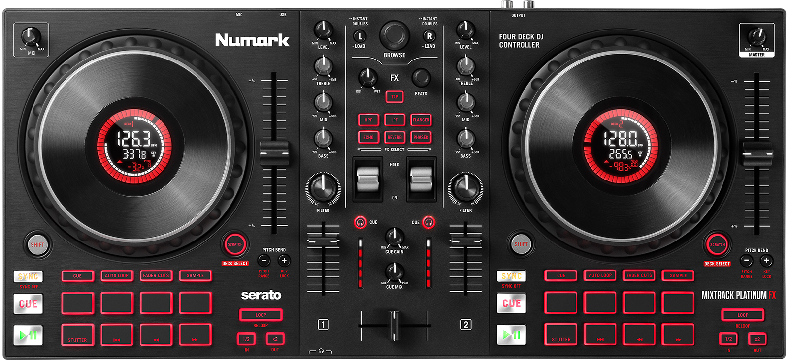 Numark MIXTRACK PLATINUM FX と Mixtrack Pro FX | エントリーモデル