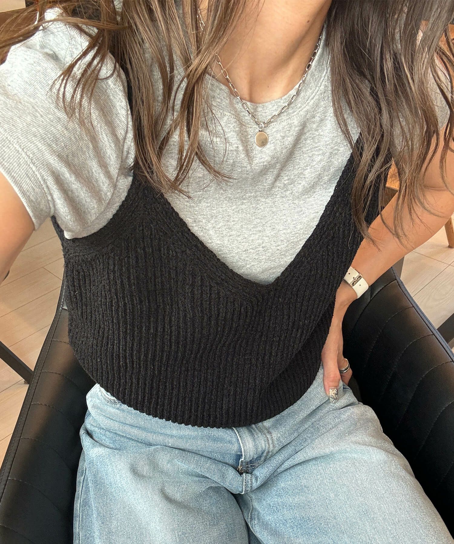 キャミソールニットビスチェ | Camisole knit bustier(chiica select)