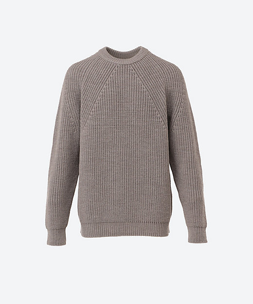 バトナーナッピングウールニットセーターネップピリングメンズグレー