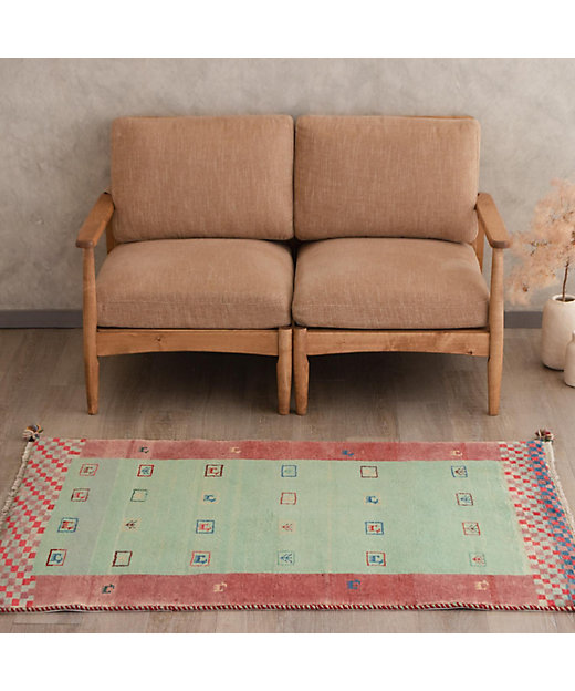 ☆ペルシャ絨毯 手織りギャッベ ラグSサイズ〔1〕 | 三越伊勢丹