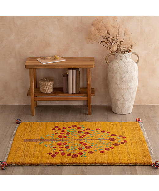 ☆ペルシャ手織りリーズバフトギャッベ 玄関マットMサイズ 4 | 三越