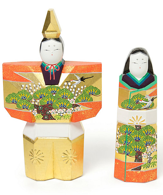 送料無料】奈良一刀彫 神泉作 立雛 7号（三越） | 神泉/シンセン