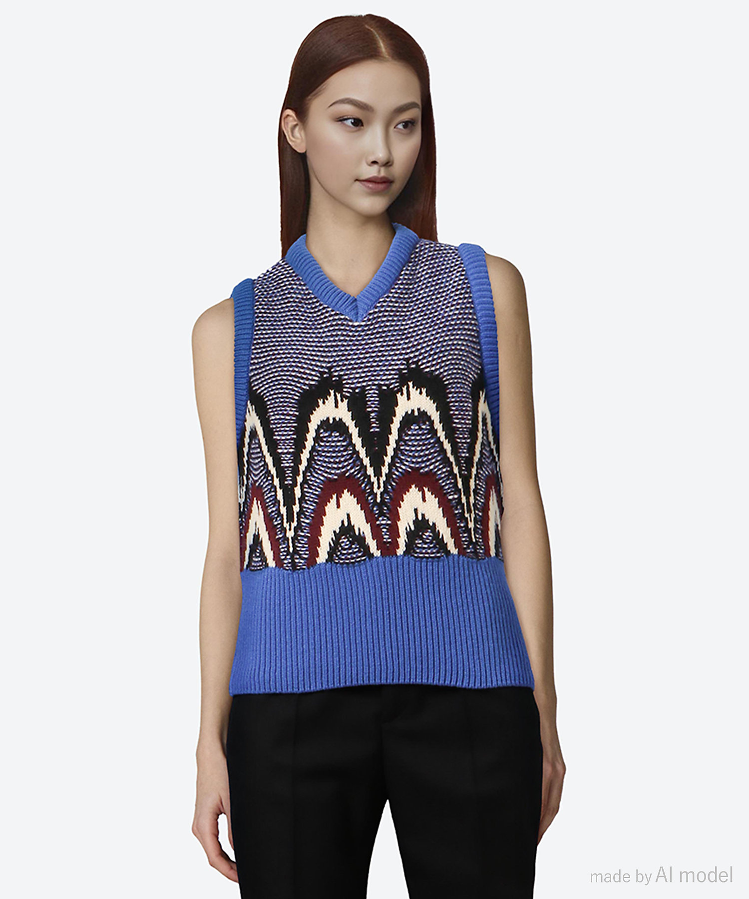 セーター NEON WOOL JACQUARD KNIT SLIP