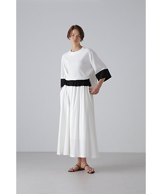 ◇バイカラージョーゼットブラウス（5314110312） | ADORE