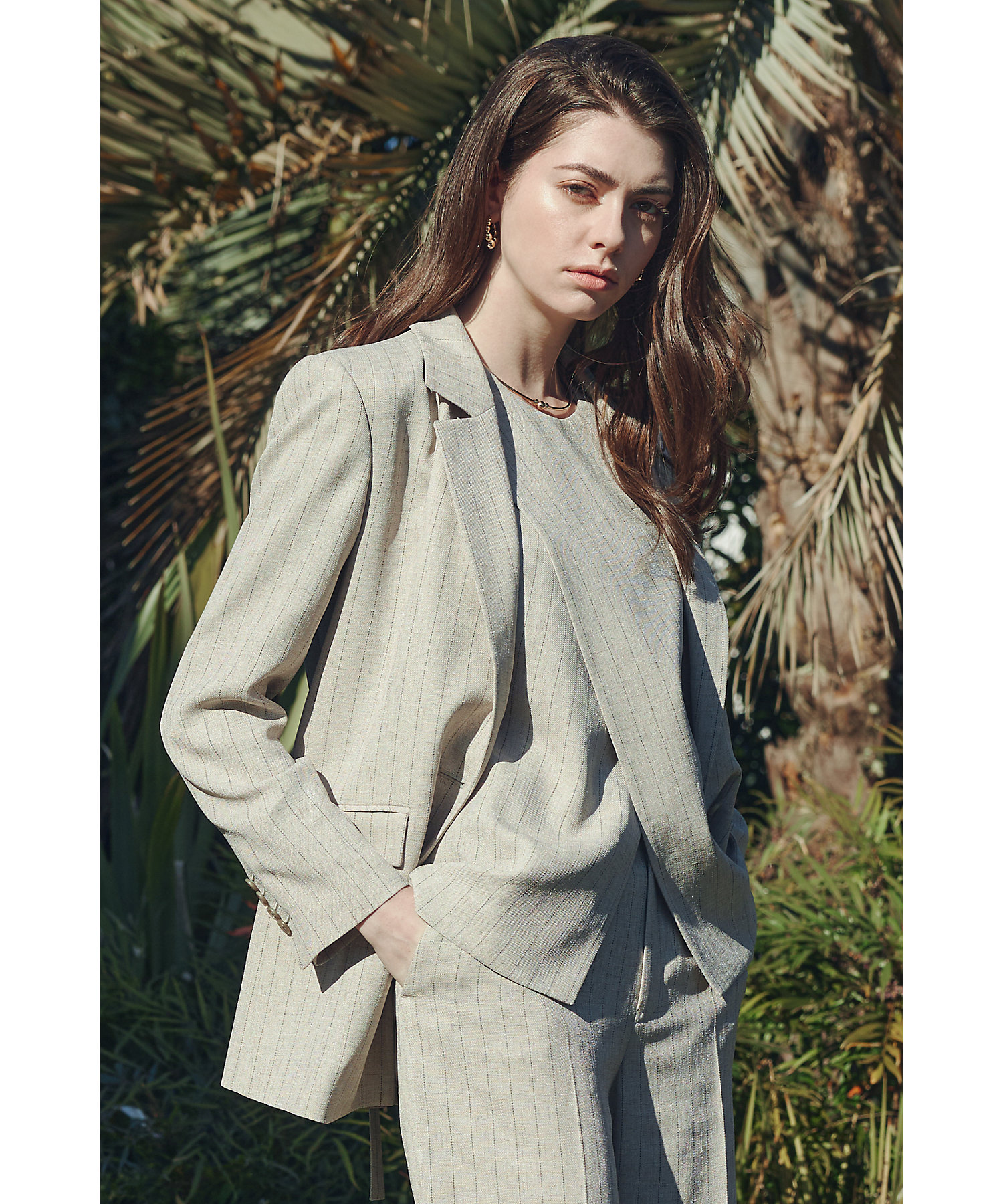 ◇ストライプジャケット（0315150302） | PINKY&DIANNE