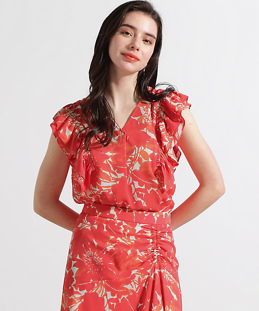 ◇グラデーションフラワープリントブラウス（0315210601