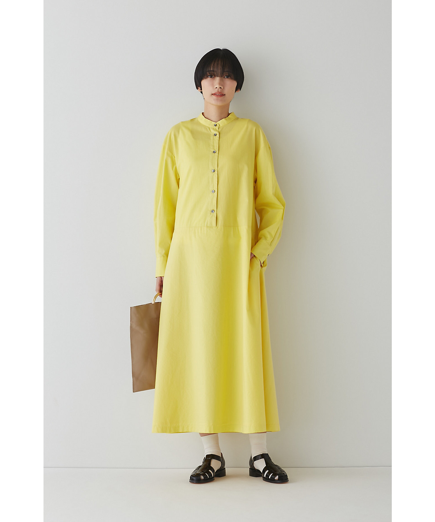 ◇ミモザイエローワンピース（0773140201） | human woman
