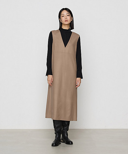 2WAYストレッチフラノ ジャンパースカート（0111OI02