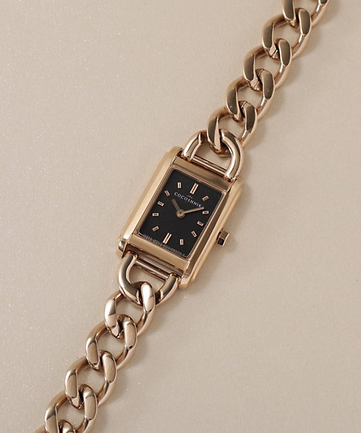 RGスクエアチェーンベルト ウォッチ（ブラック