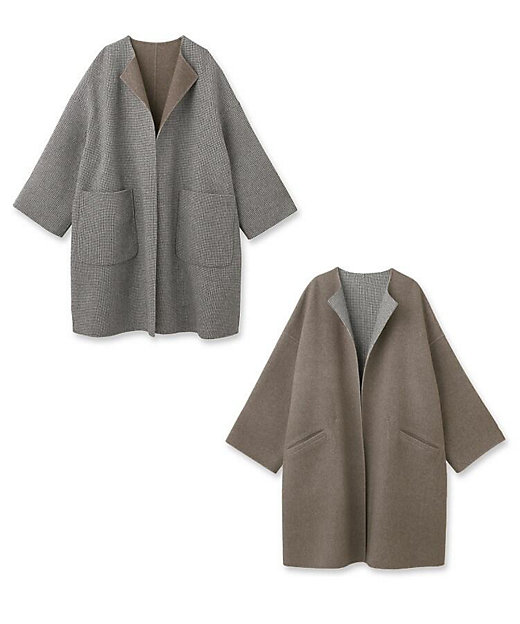 CLUEL11月号掲載／2WAY】ダブルフェイスリバーシブルコート