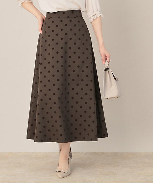 フロッキードットフレアスカート（2002545639） | COUTURE