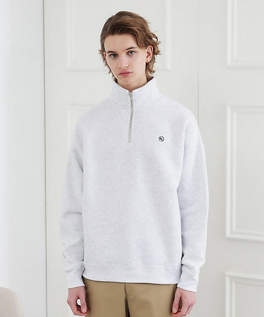 LIMITED】ワンポイント刺繍ハーフジップスウェット トレーナー