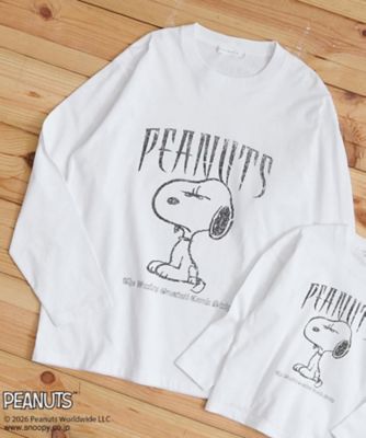 PEANUTS ／ ピーナッツ スヌーピー ヴィンテージ風プリント長袖