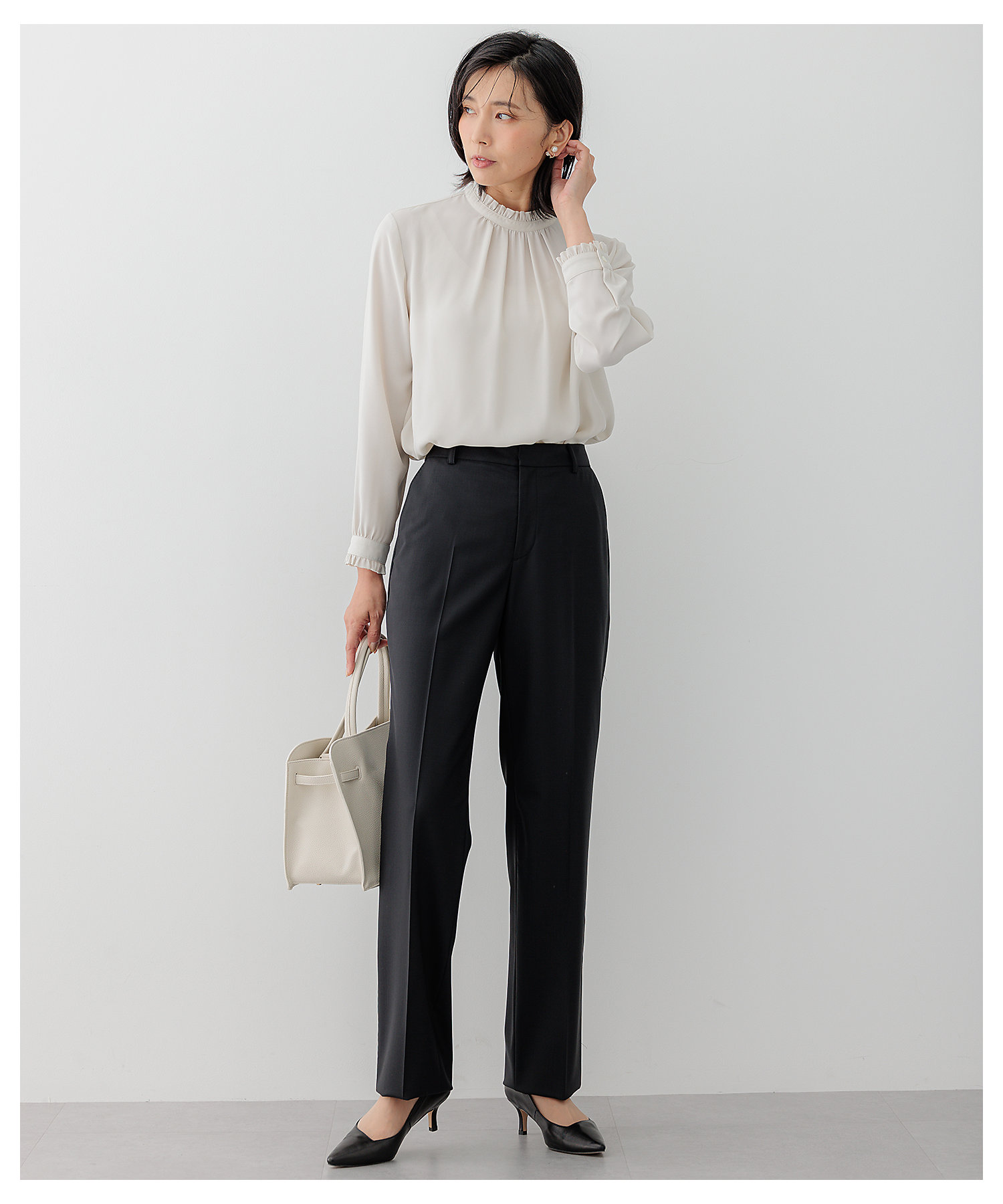 吸水速乾／UVケア／防シワ性】バックサテンアムンゼン スタンド