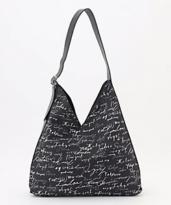 ☆トワルドジュイ柄 A4横型トートバッグストラップ付 ネイビー