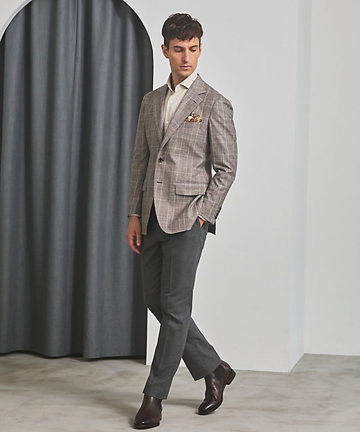 CANONICO／カノニコ】サキソニーウールコットンブレンド