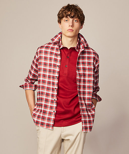 麻100％】リネンチェック シャツ（HHJLCM0411） | JOSEPH