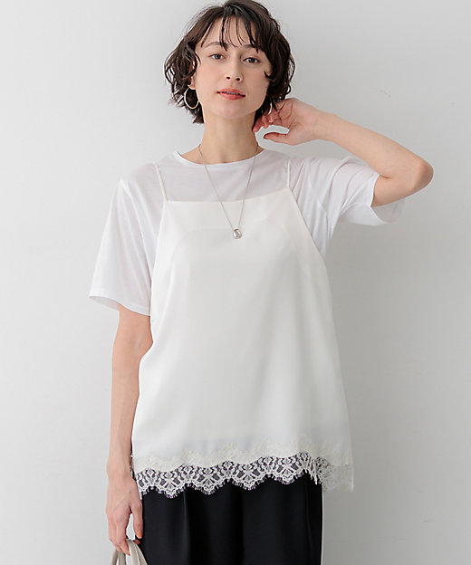 サテンレースキャミソール（KKWOLM6336） | 23区 (Women