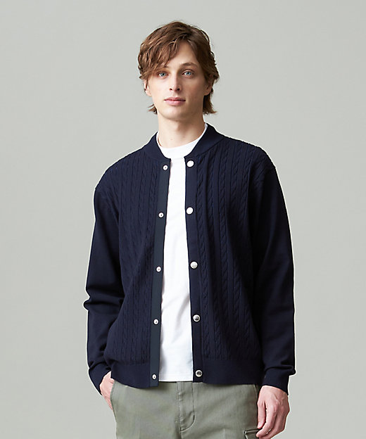 ストレッチ性 ／ イージーケア】【FLEX YARN】ケーブルニット