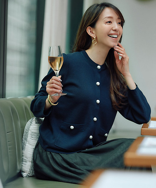 CLASSY．1月号掲載】ウールブレンド カーディガン