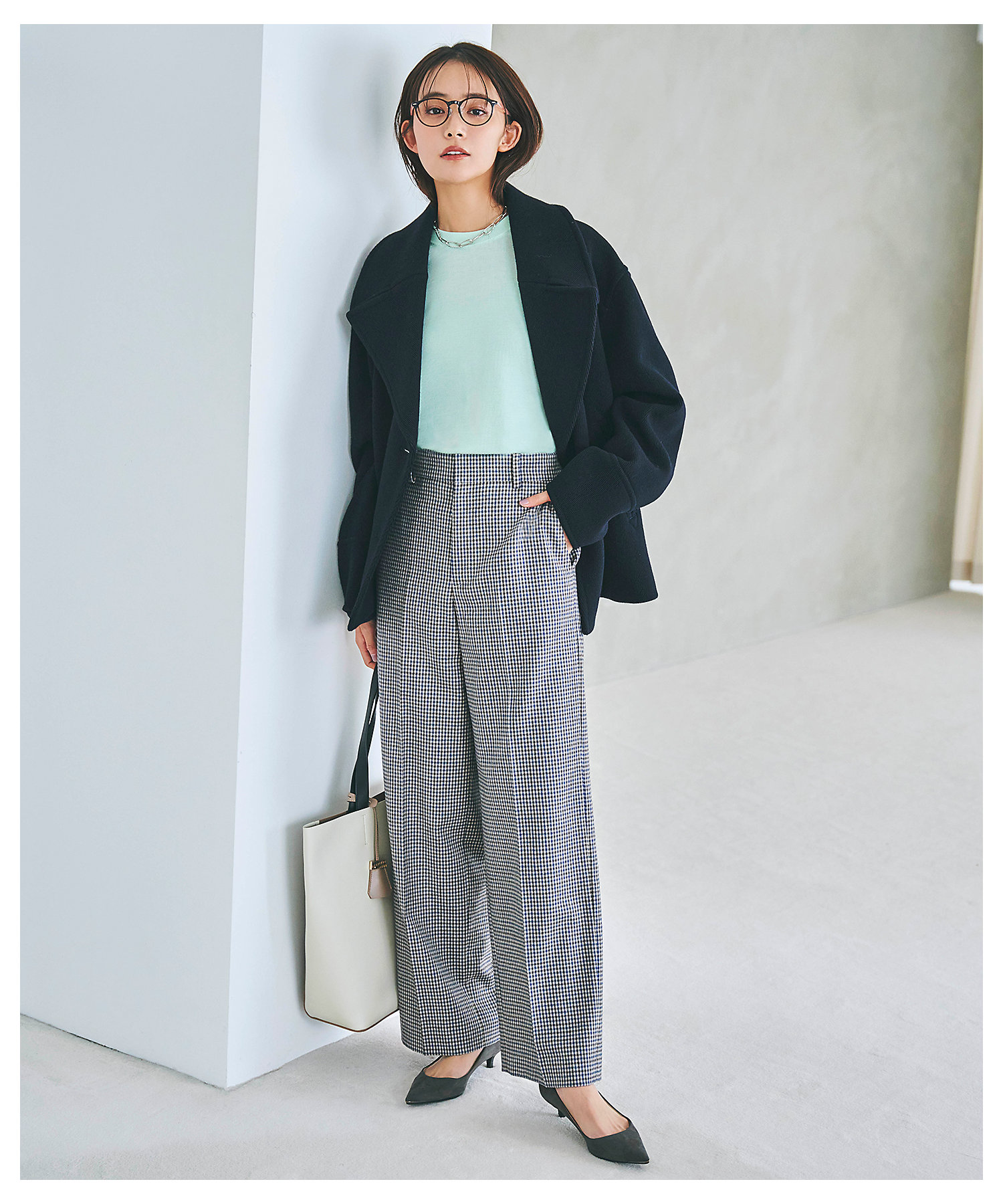 ヘリンボーン ショート ピーコート（SCWSNW0511） | 23区 S