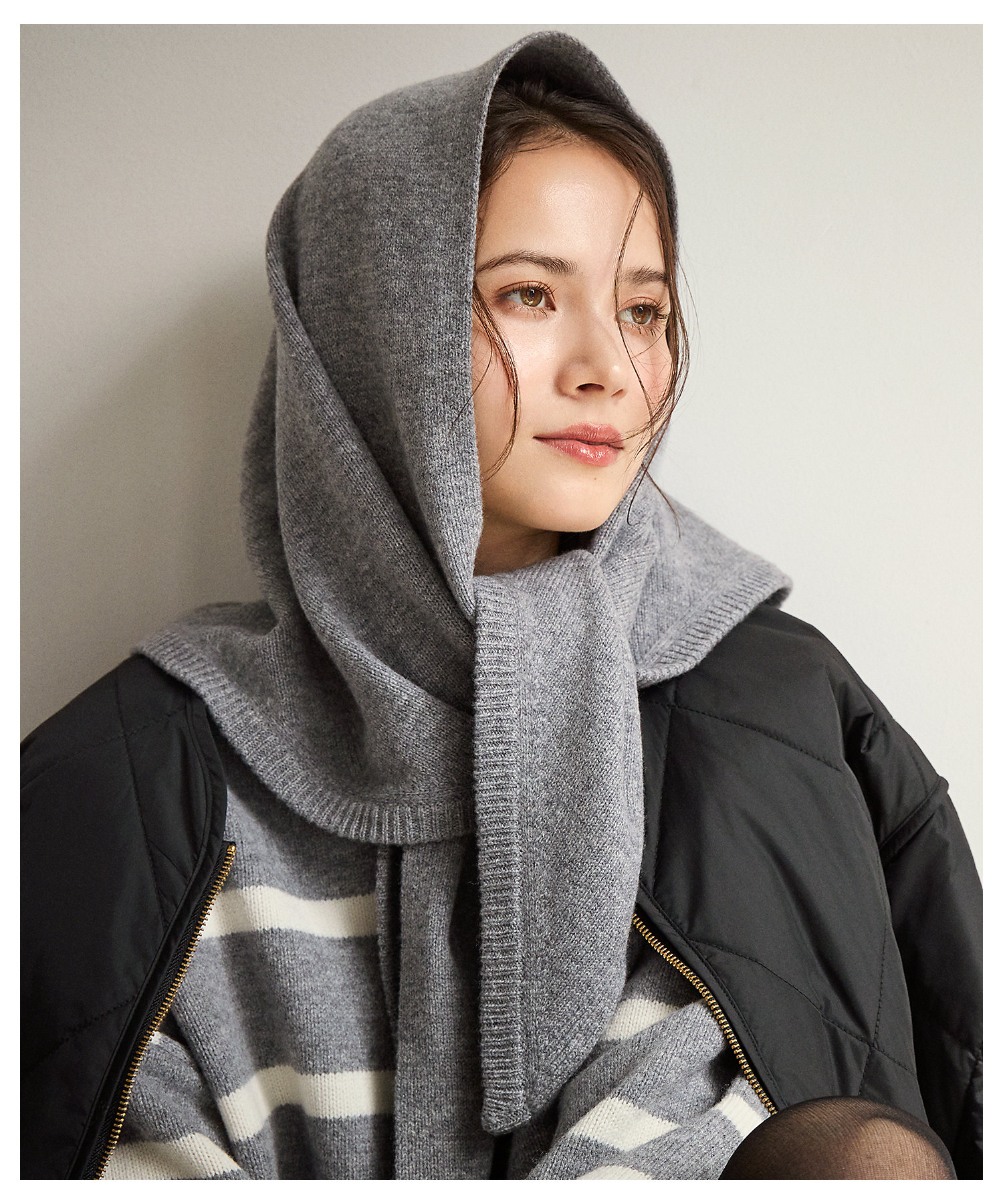 SLOW／一部店舗限定】ソフトウール ニット ストール