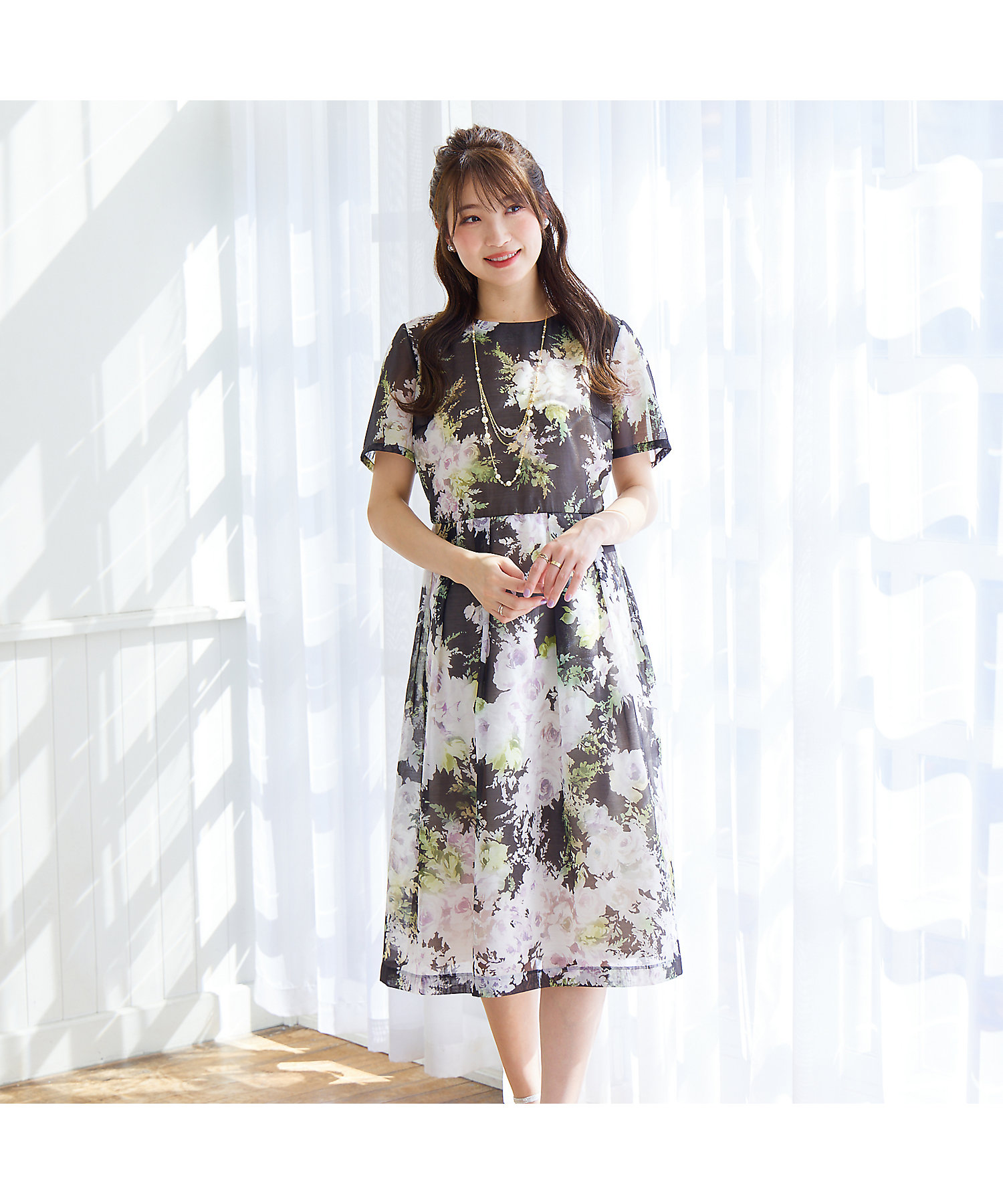 ローズプリントワンピース（51013503） | Rose Tiara (Women