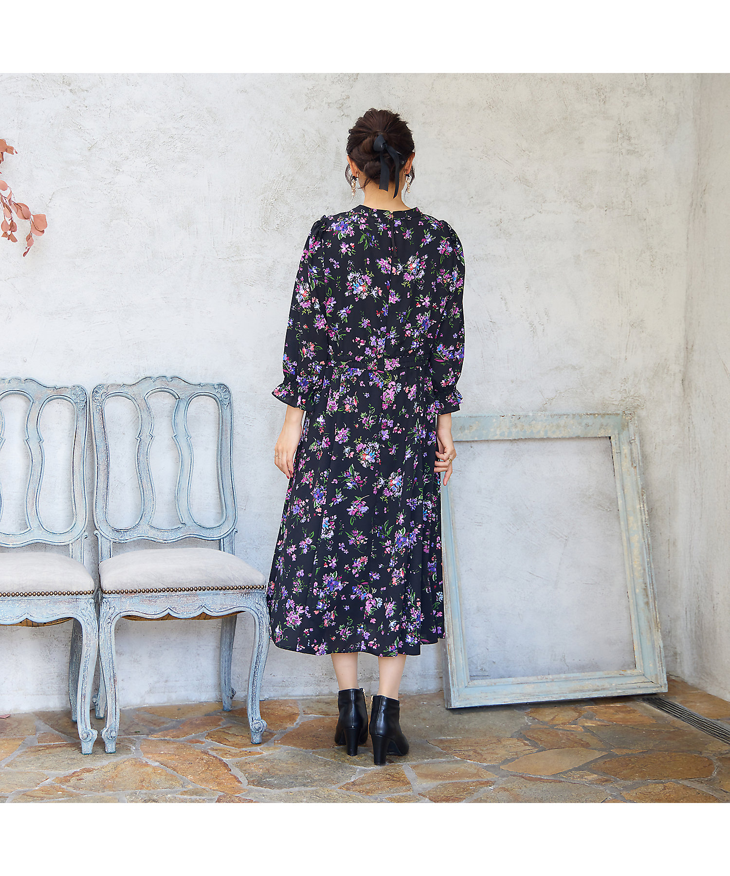 フラワープリントワンピース（51015507） | Rose Tiara (Women