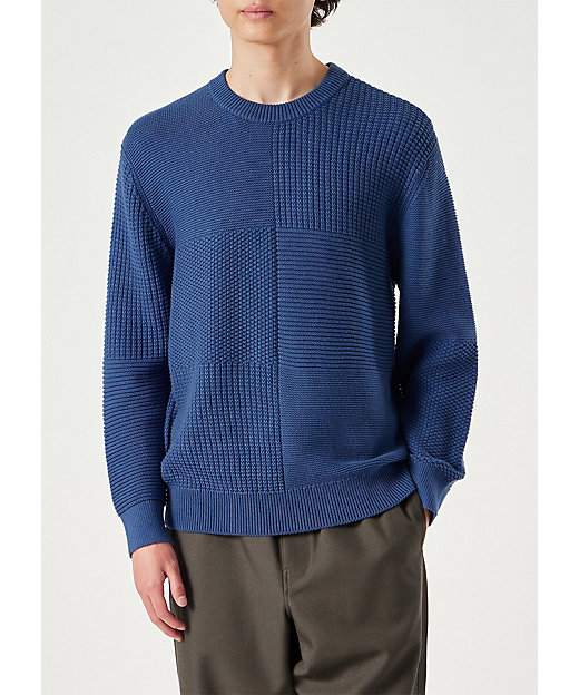 テクスチャード パッチワーク ニット（152404316Z） | Paul