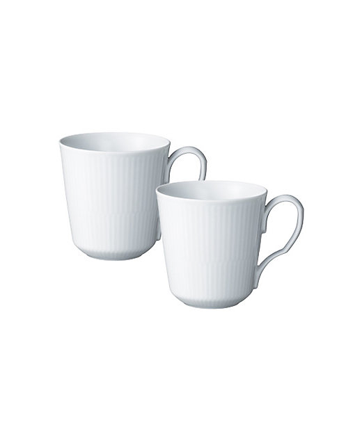 ホワイトフルーテッド マグS ペア | ROYAL COPENHAGEN/ロイヤル