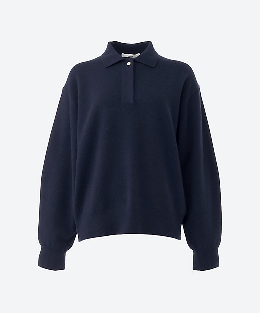 ハイゲージカシミアポロ襟デザインセーター 4310800060