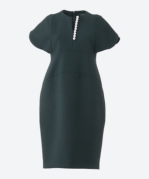 フレアスリーブパールスリットラインドレス YCD－923－866