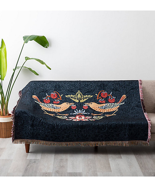 ☆ジャカード織 スローケットラグ 130×161cm ストロベリー