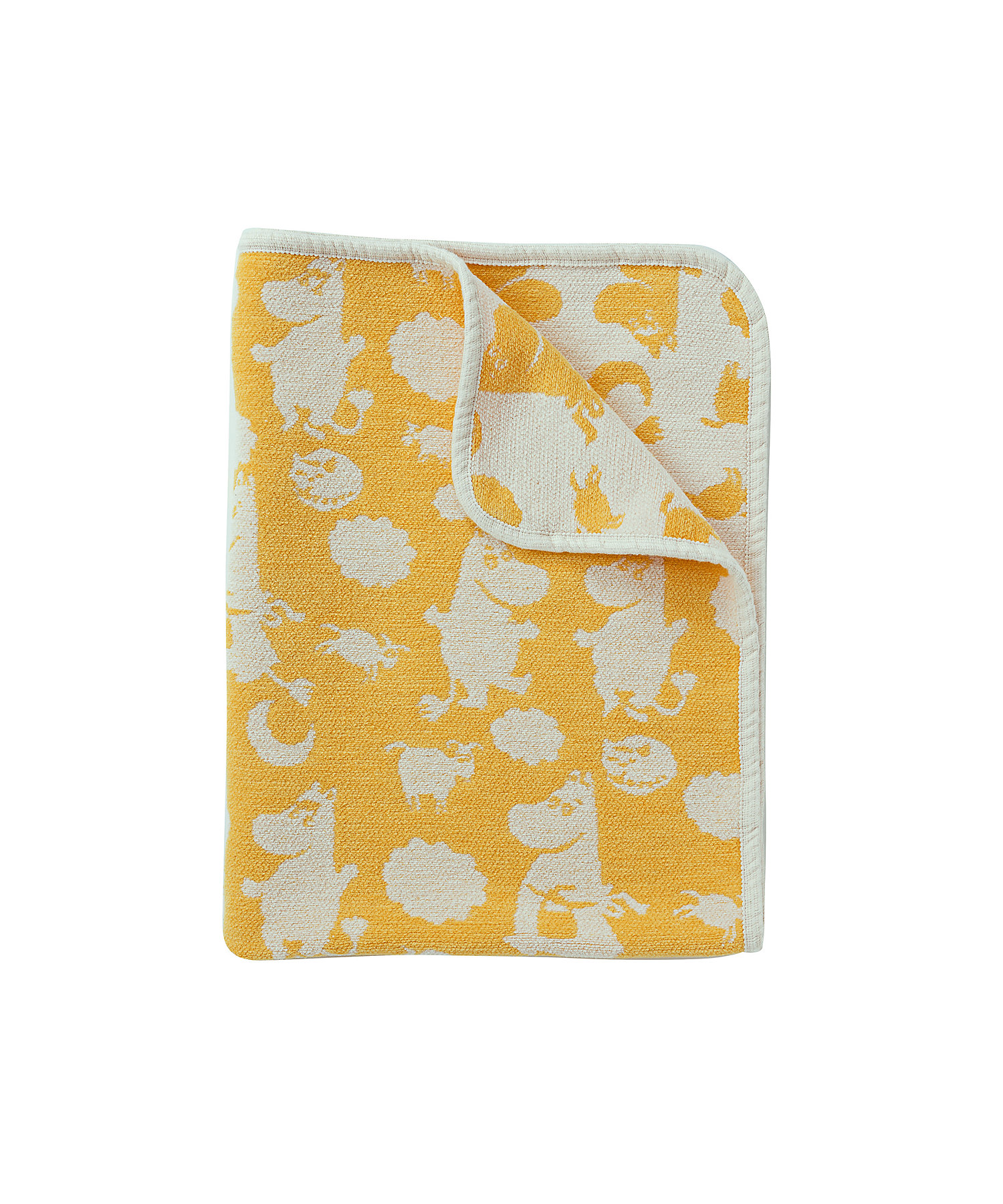 コットンミニブランケット ピルビ＆ムーミン サニーイエロー | KLIPPAN