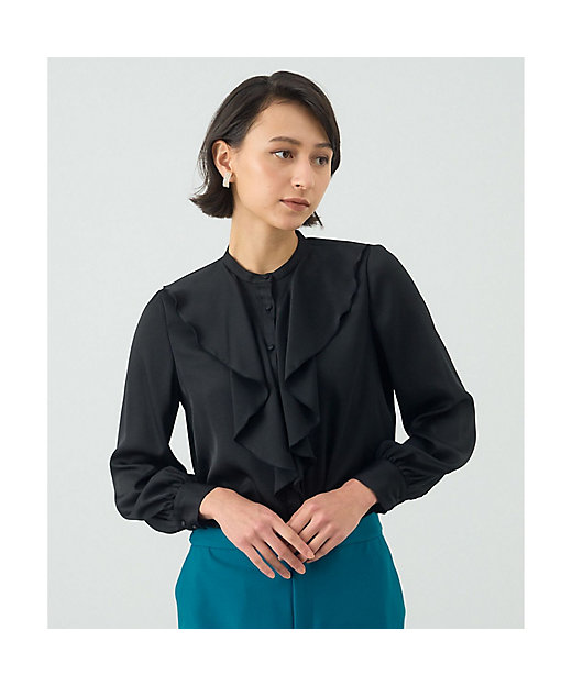 サテンアムンゼンフリルブラウス | ANAYI/アナイ | 三越伊勢丹