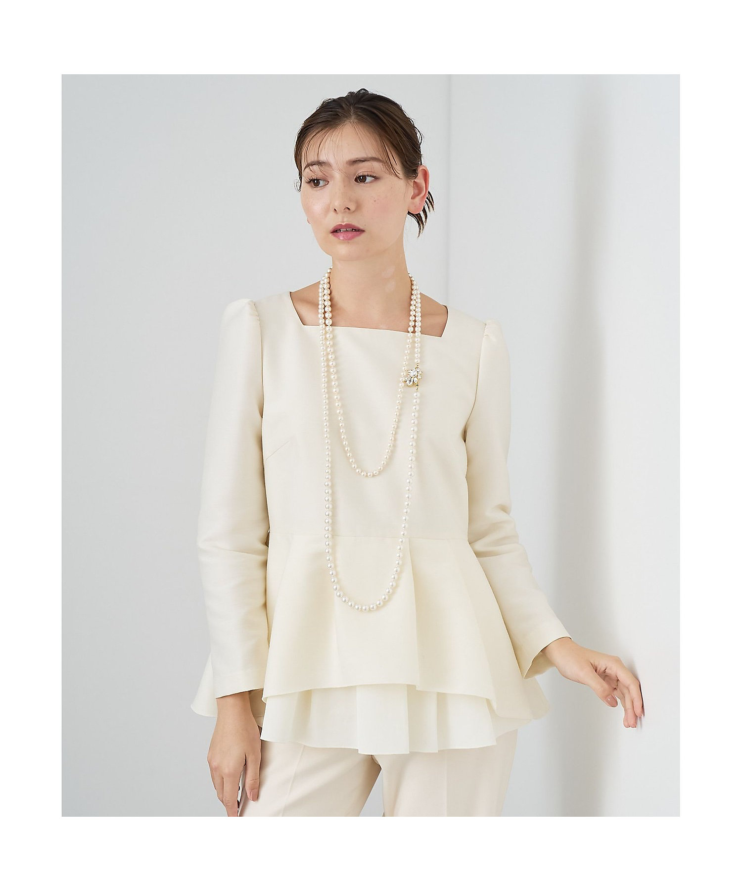 ダブルクロスペプラム ブラウス | ANAYI/アナイ | 三越伊勢丹