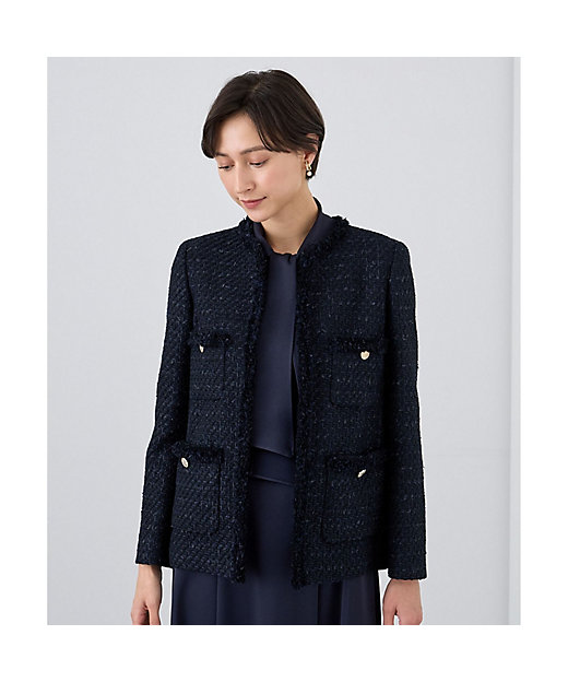 Eternal Line 2024】ミックスツイードロングノーカラー