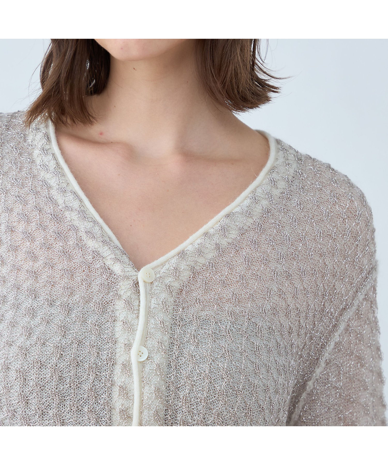 ルレックスモヘヤ Vネックカーディガン | maison TOMORROWLAND/メゾン