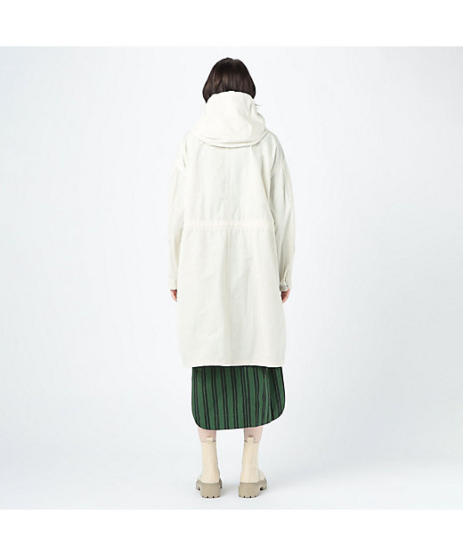 コットンポリエステルメモリーグログラン モッズコート | maison