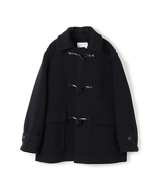 ウールナイロンメルトン ダッフルショートコート | maison