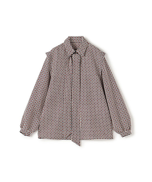 コモンフラワープリント ボウタイブラウス | maison TOMORROWLAND