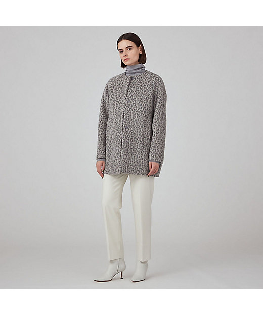 アニマルシャギー ノーカラーコクーンコート | maison TOMORROWLAND