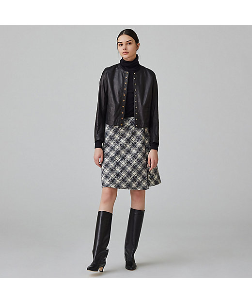 ライトセミベジタブルレザー ノーカラージャケット | maison