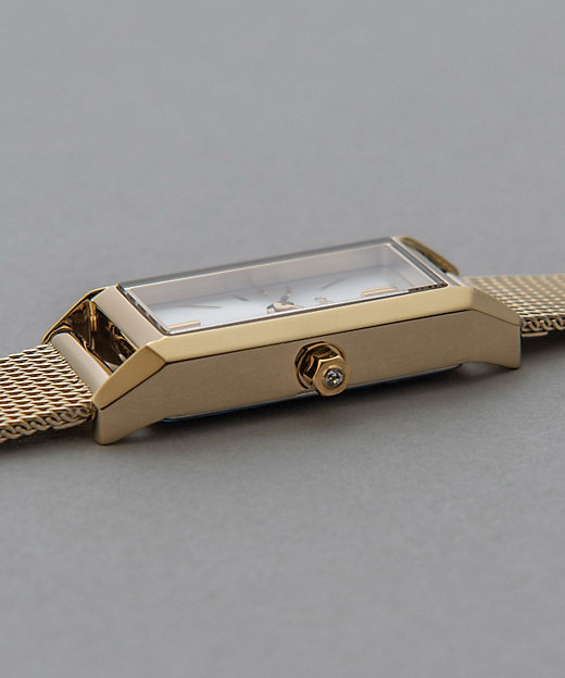 レクタングルフェイス メッシュベルト ウォッチ | ete bijoux (Women