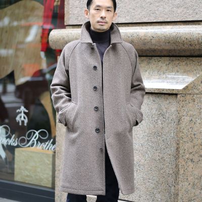 ウール ラージヘリンボーン バルカラーコート | Brooks Brothers