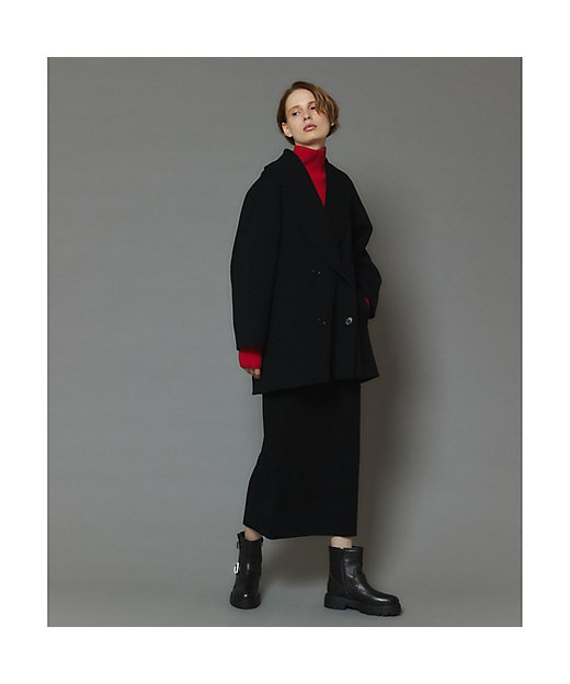 リバーショールカラーミドル丈コート | allureville (Women