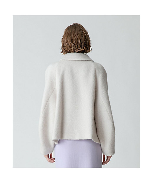 モヘア】】シャギーステンカラーショートコート | allureville (Women