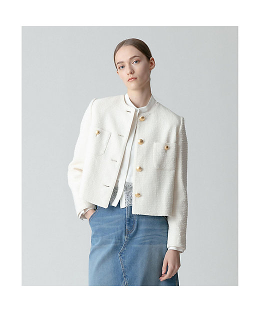 ツイードノーカラージャケット | allureville (Women)/アルアバイル