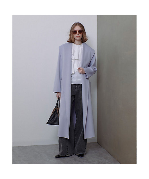 カシミヤ混リバービックショールコート | allureville (Women