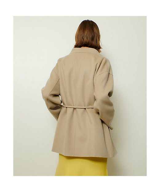 カシミヤ混リバーミドルラップコート | allureville (Women